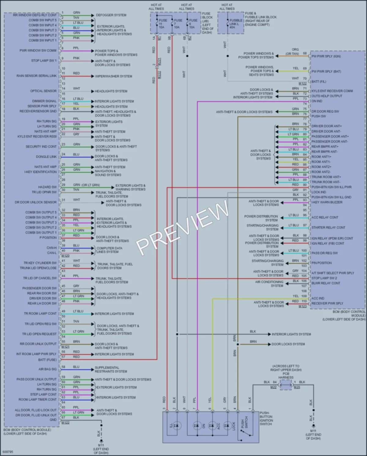 2018 Infiniti Q70 Body Control Modules wiring diagram preview