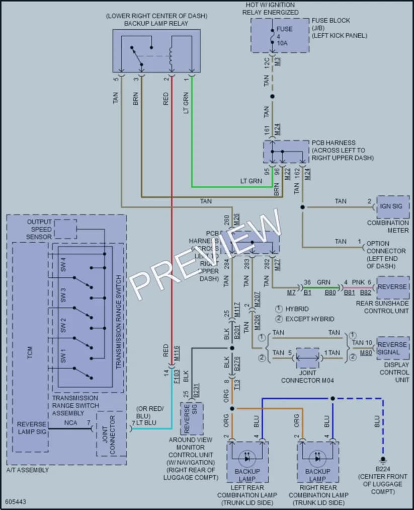 2018 Infiniti Q70Hybrid Exterior Lights wiring diagram preview