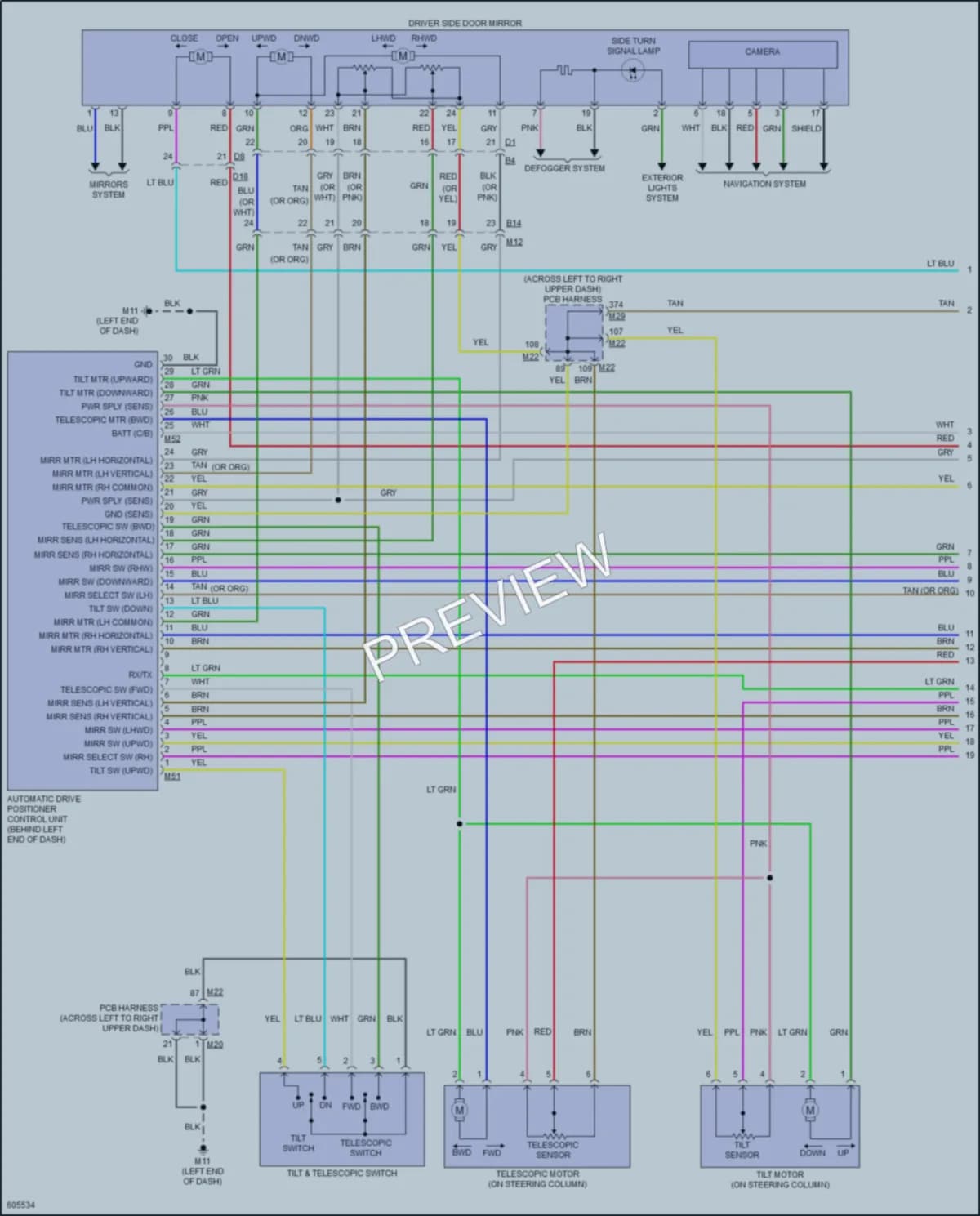 2018 Infiniti Q70Hybrid Memory Systems wiring diagram preview