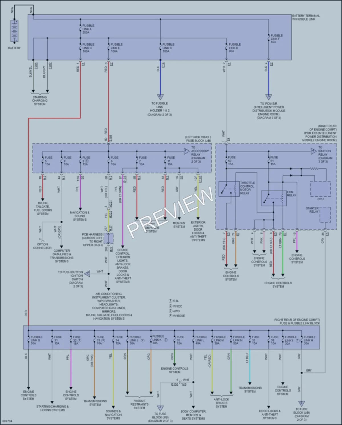 2018 Infiniti Q70Hybrid Power Distribution wiring diagram preview