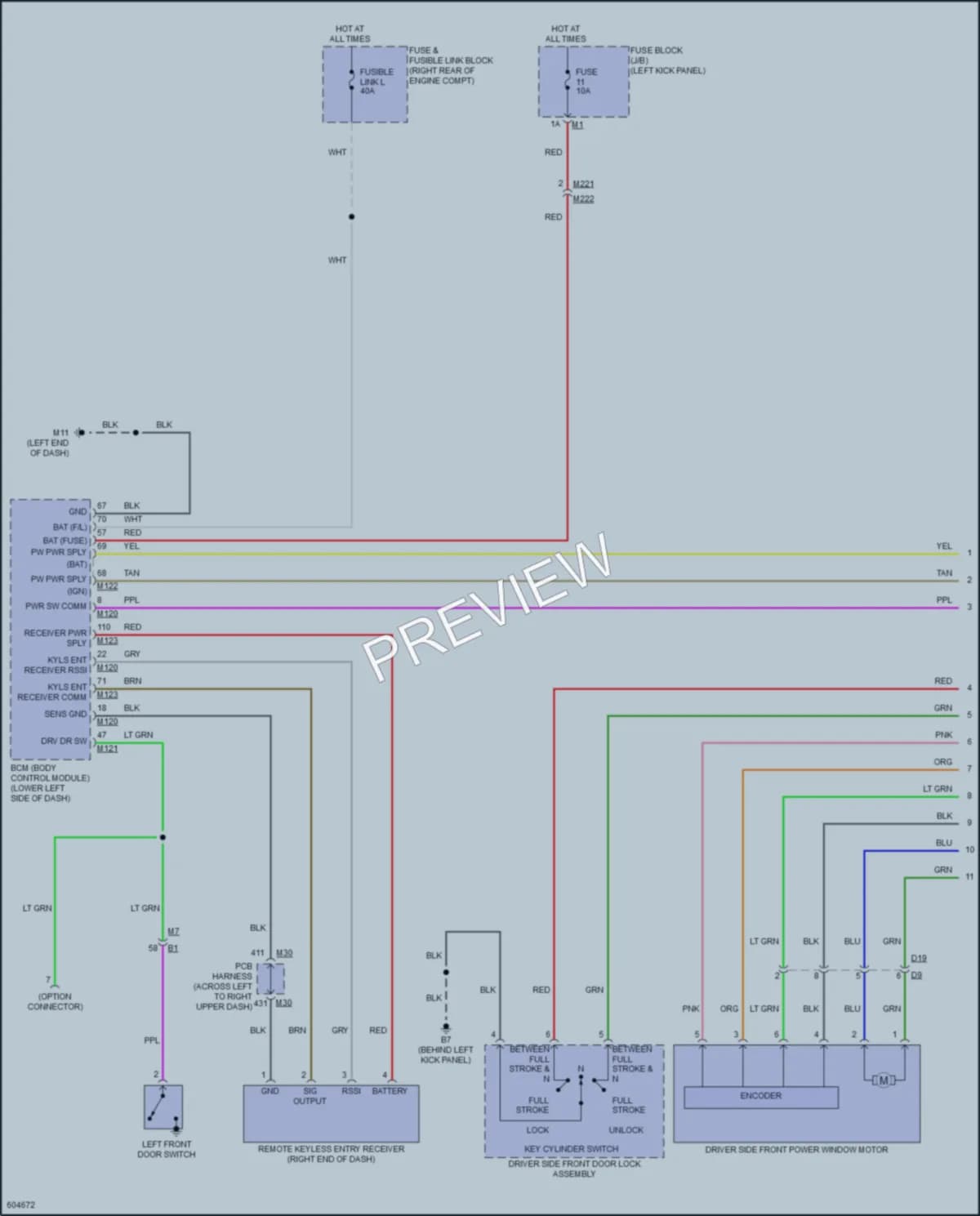 2018 Infiniti Q70Hybrid Power Windows wiring diagram preview