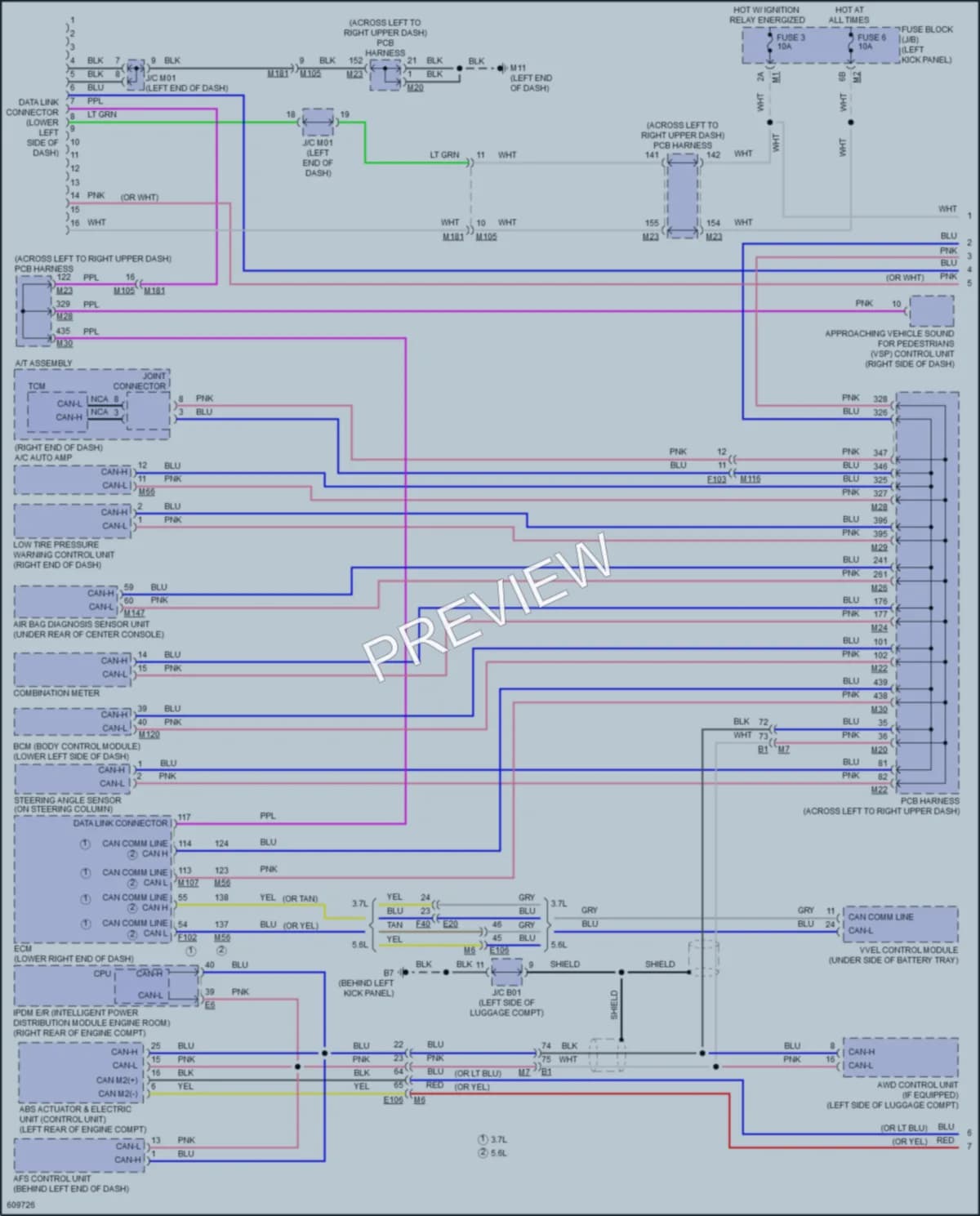 2018 Infiniti Q70L Computer Data Lines wiring diagram preview