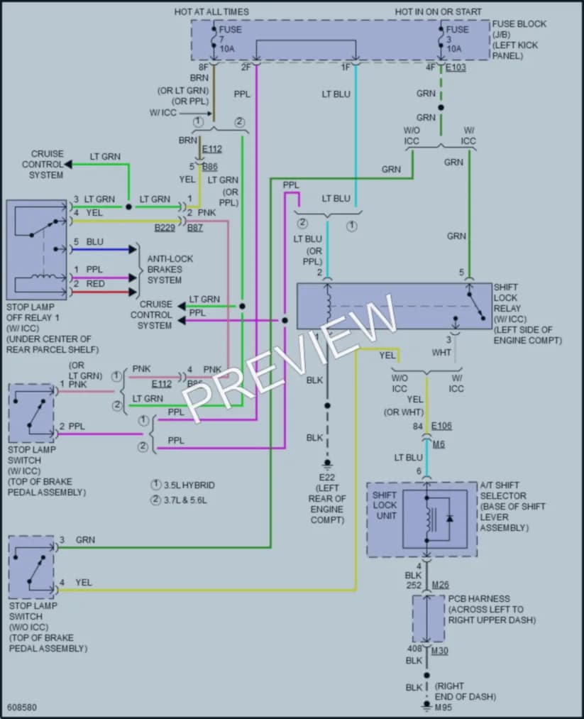 2018 Infiniti Q70L Shift Interlock wiring diagram preview