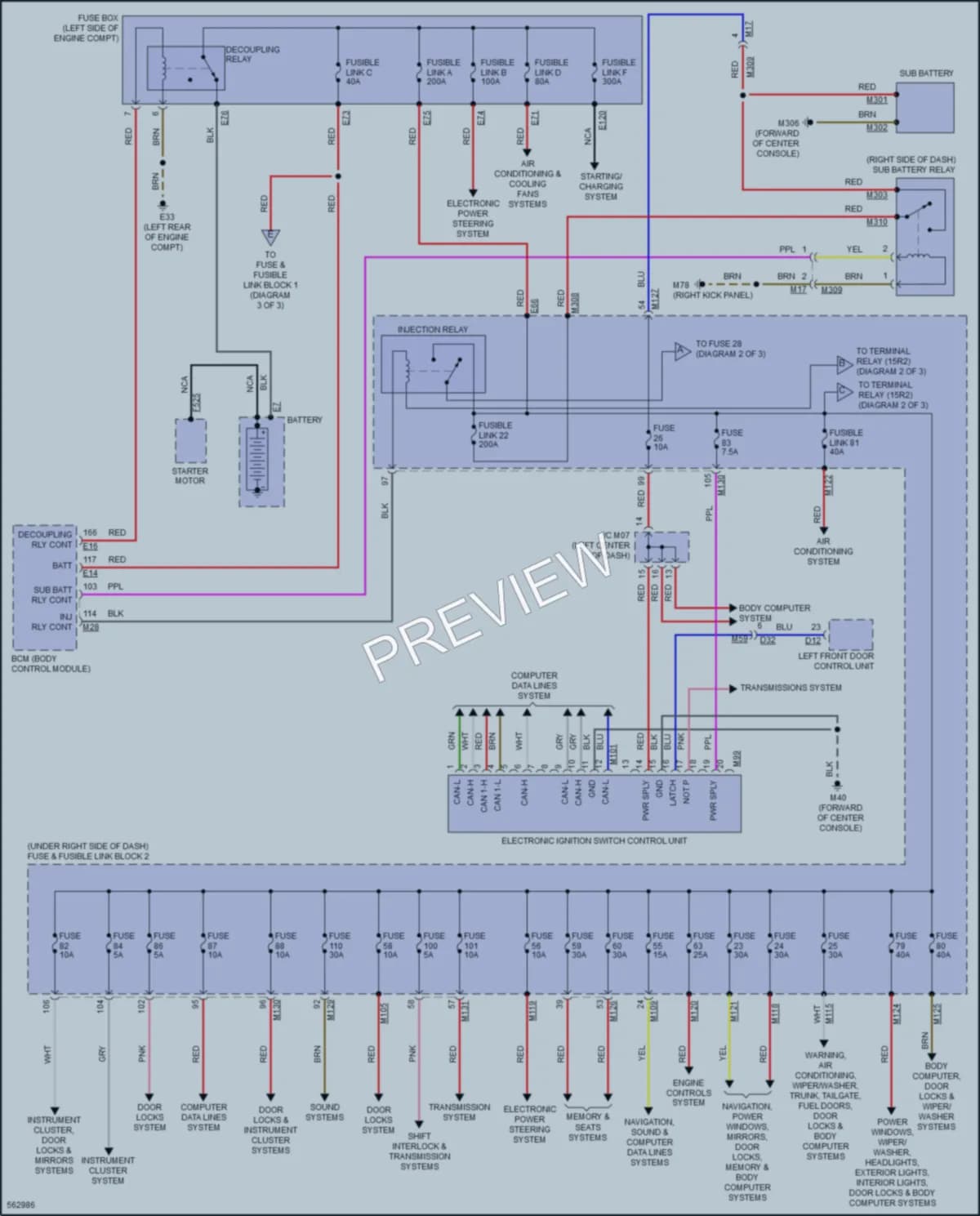 2018 Infiniti QX30 Power Distribution wiring diagram preview