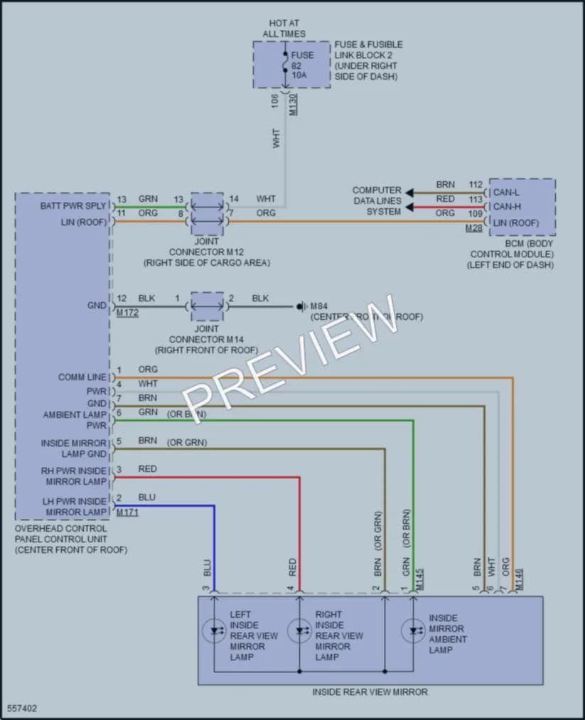 2018 Infiniti QX30 Power Mirrors wiring diagram preview