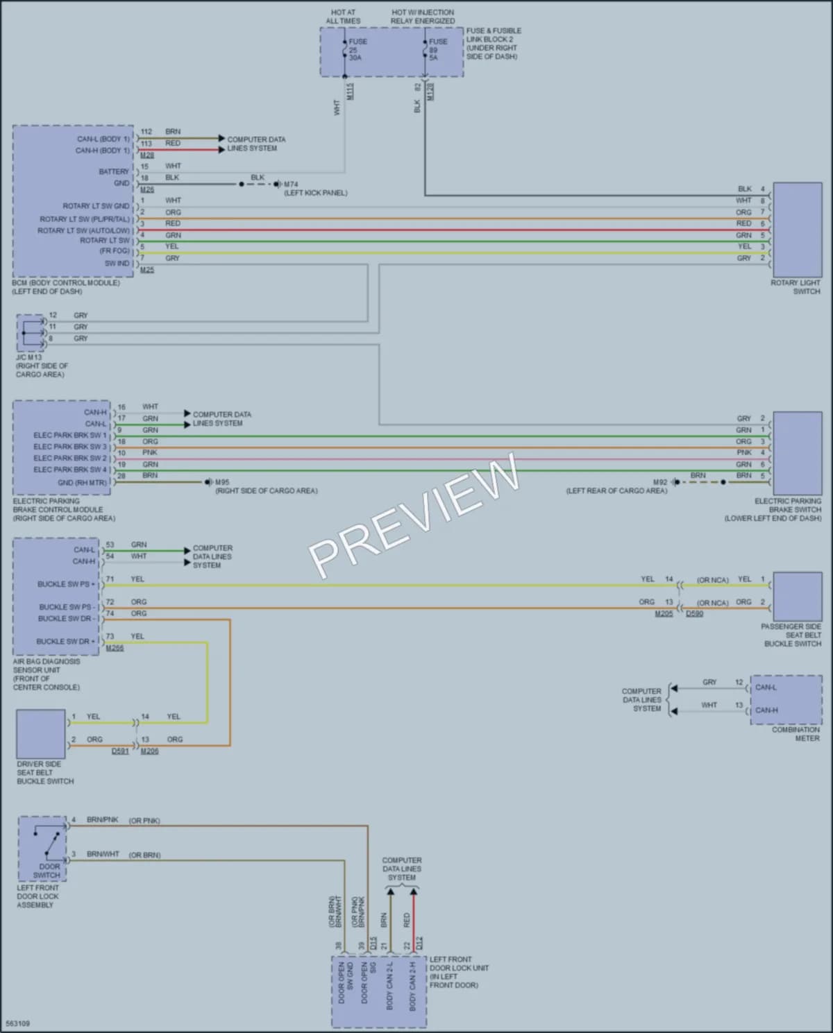 2018 Infiniti QX30 Warning Systems wiring diagram preview