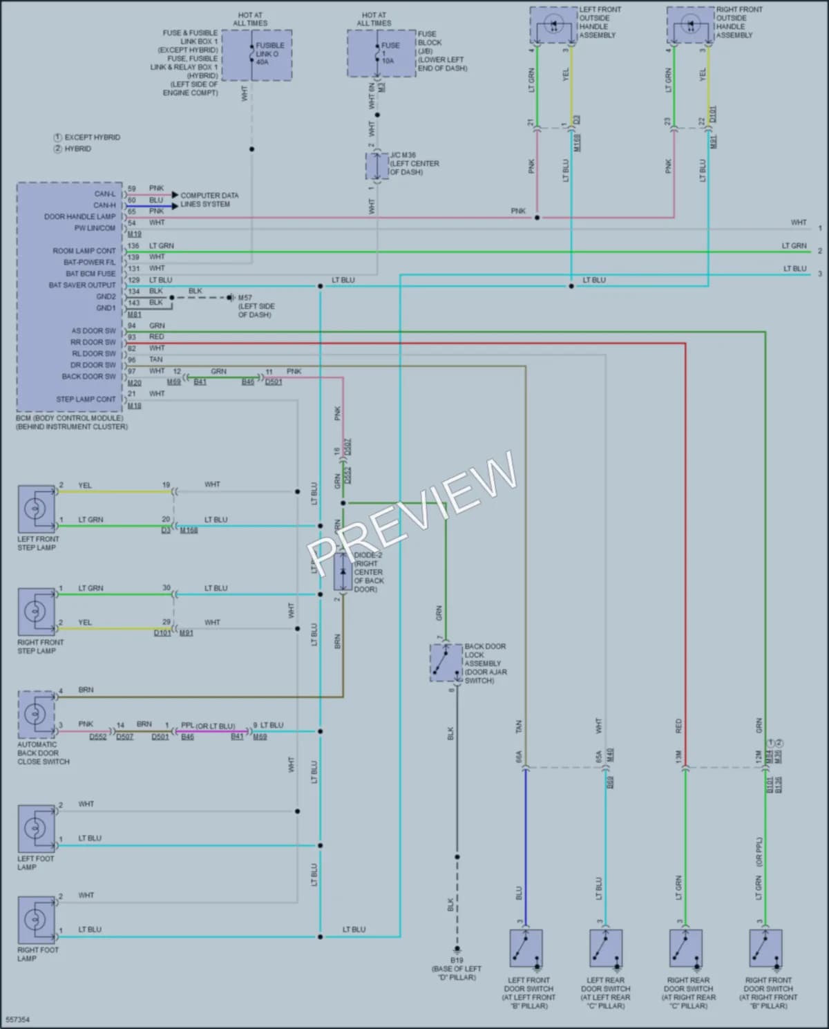 2018 Infiniti QX60 Interior Lights wiring diagram preview