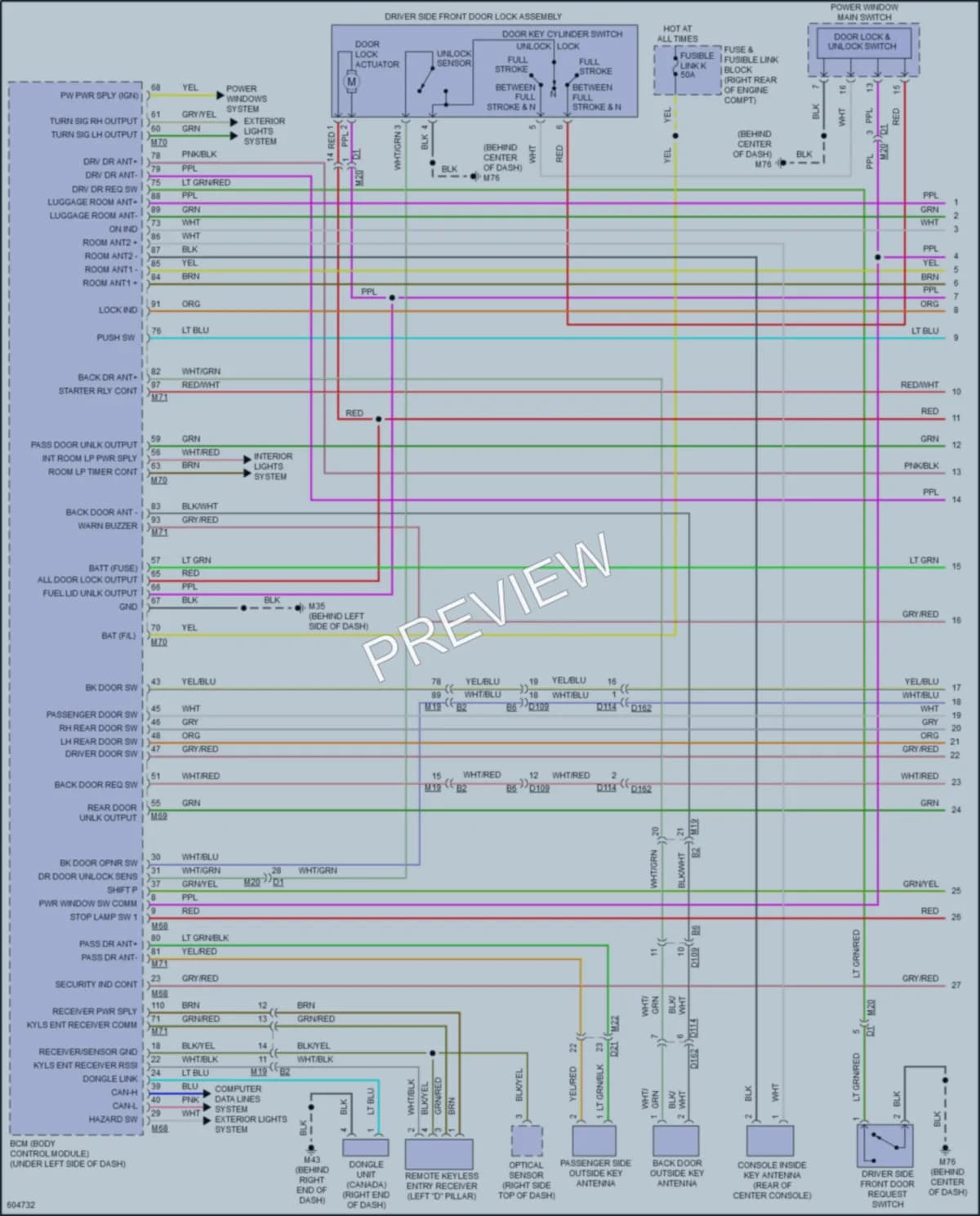2018 Infiniti QX80 Anti Theft wiring diagram preview