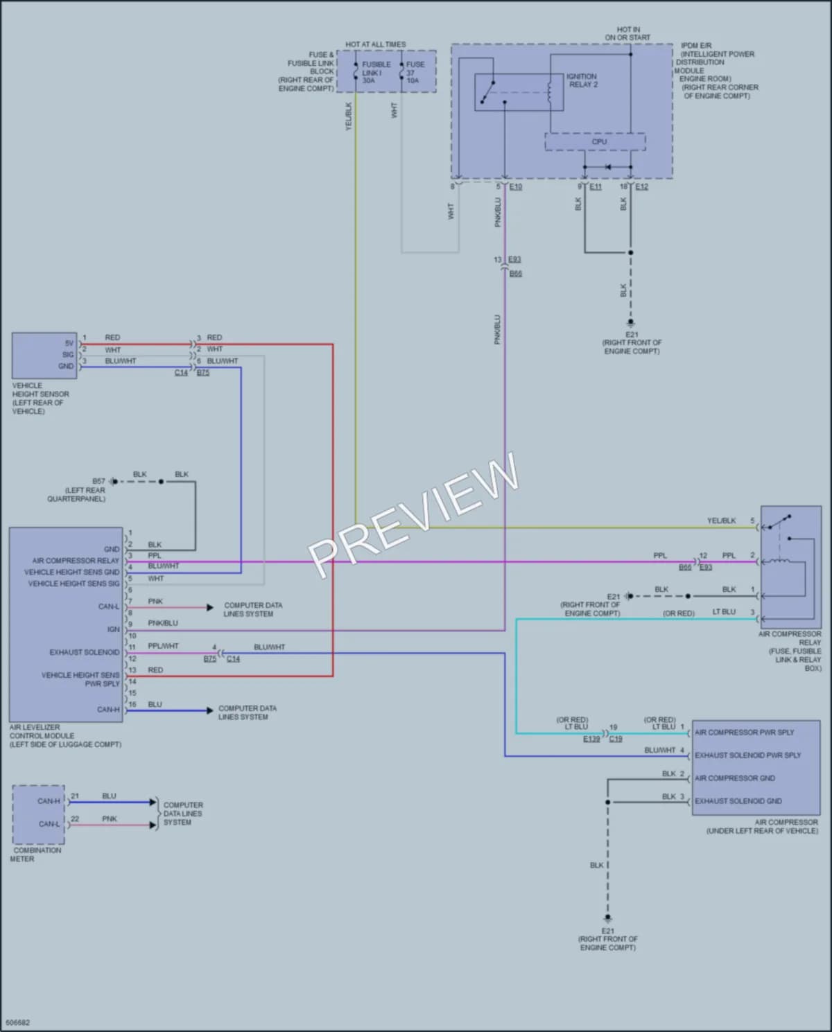 2018 Infiniti QX80 Electronic Suspension wiring diagram preview