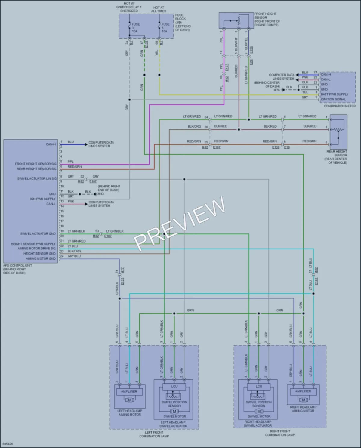 2018 Infiniti QX80 Headlights wiring diagram preview
