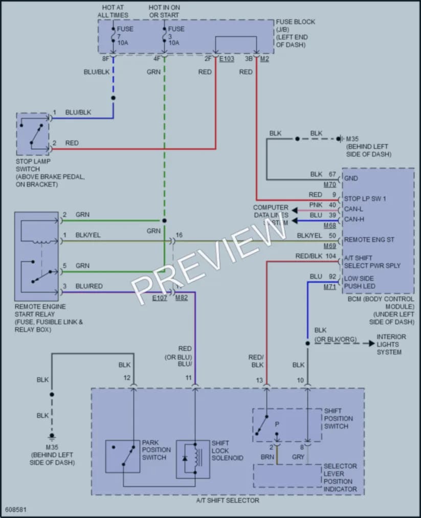2018 Infiniti QX80 Shift Interlock wiring diagram preview