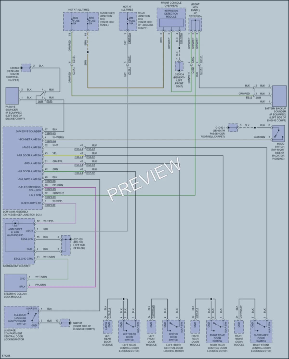 2018 Jaguar XE Anti Theft Wiring Diagrams protected preview
