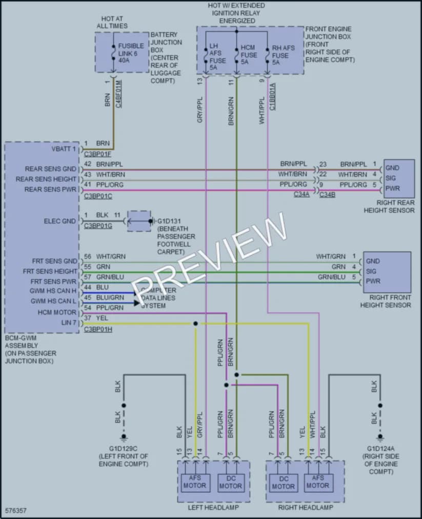 2018 Jaguar XE Headlights wiring diagram preview