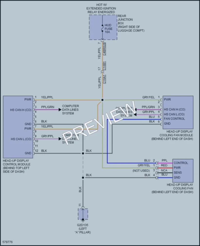 2018 Jaguar XE Instrument Cluster wiring diagram preview