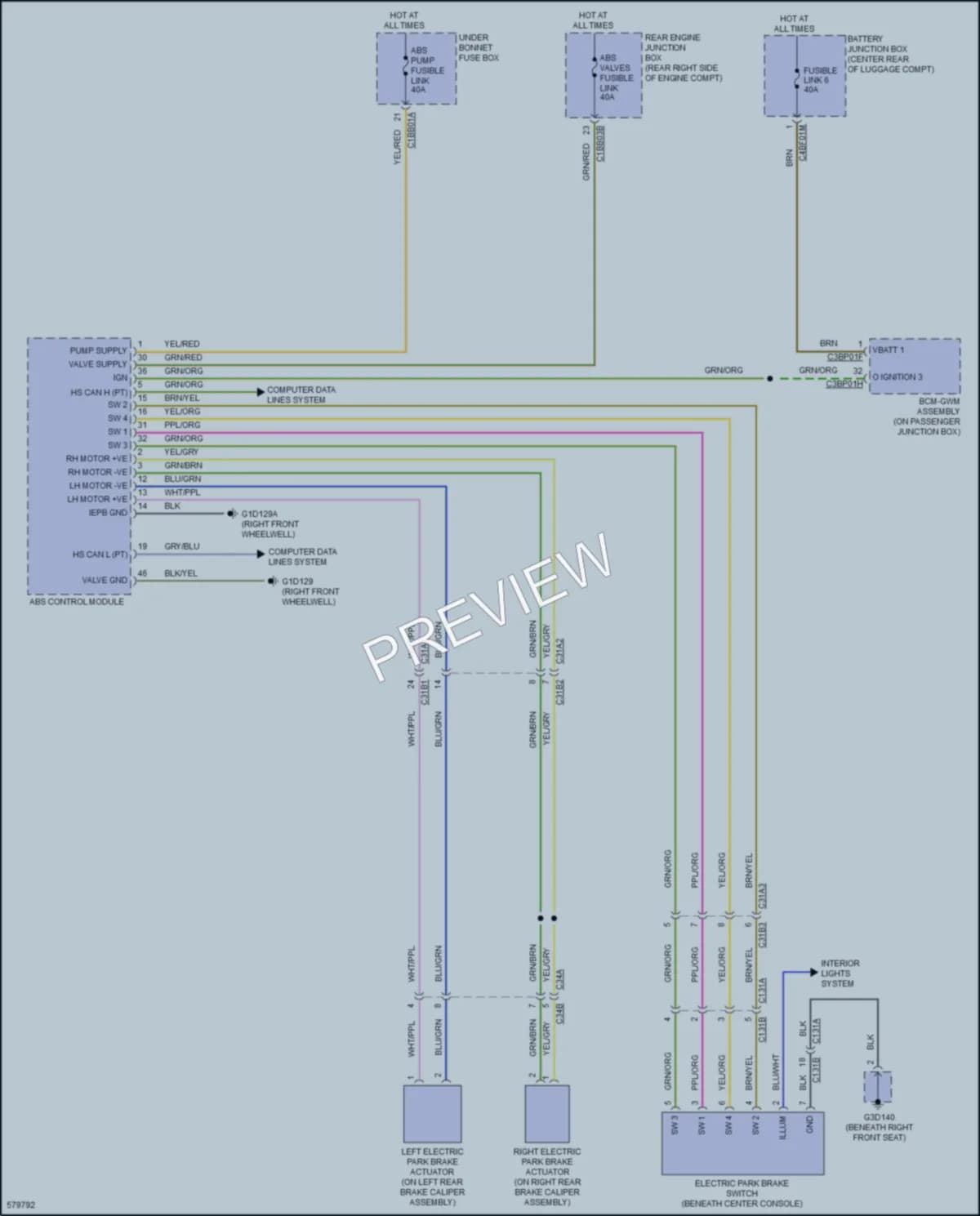2018 Jaguar XE Shift Interlock wiring diagram preview