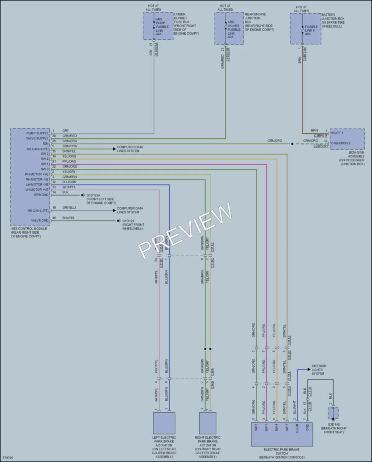 2018 Jaguar XF Shift Interlock wiring diagram preview