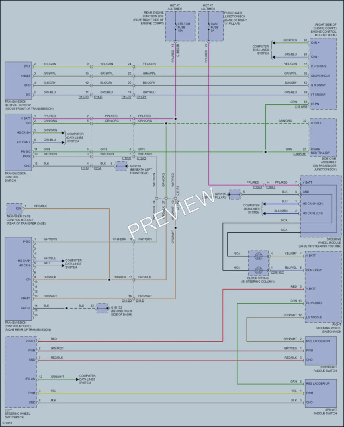 2018 Jaguar XF Transmission wiring diagram preview