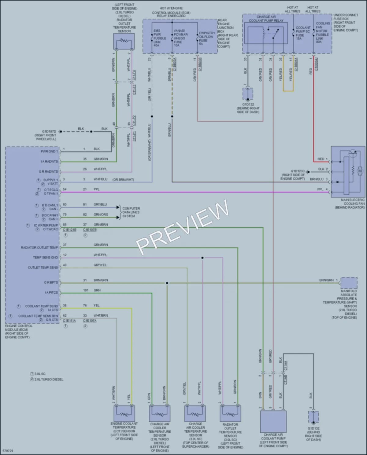 2018 Jaguar XFSportbrake Cooling Fan wiring diagram preview