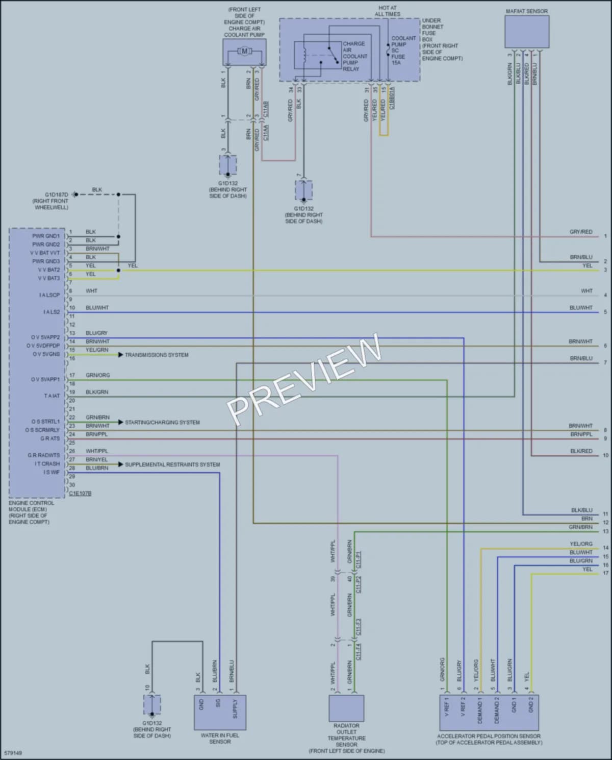 2018 Jaguar XFSportbrake Engine Performance wiring diagram preview