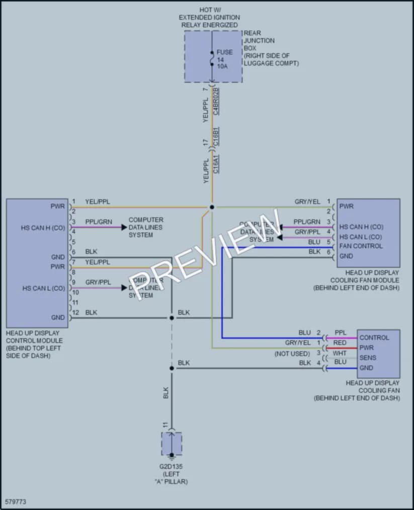 2018 Jaguar XFSportbrake Instrument Cluster wiring diagram preview