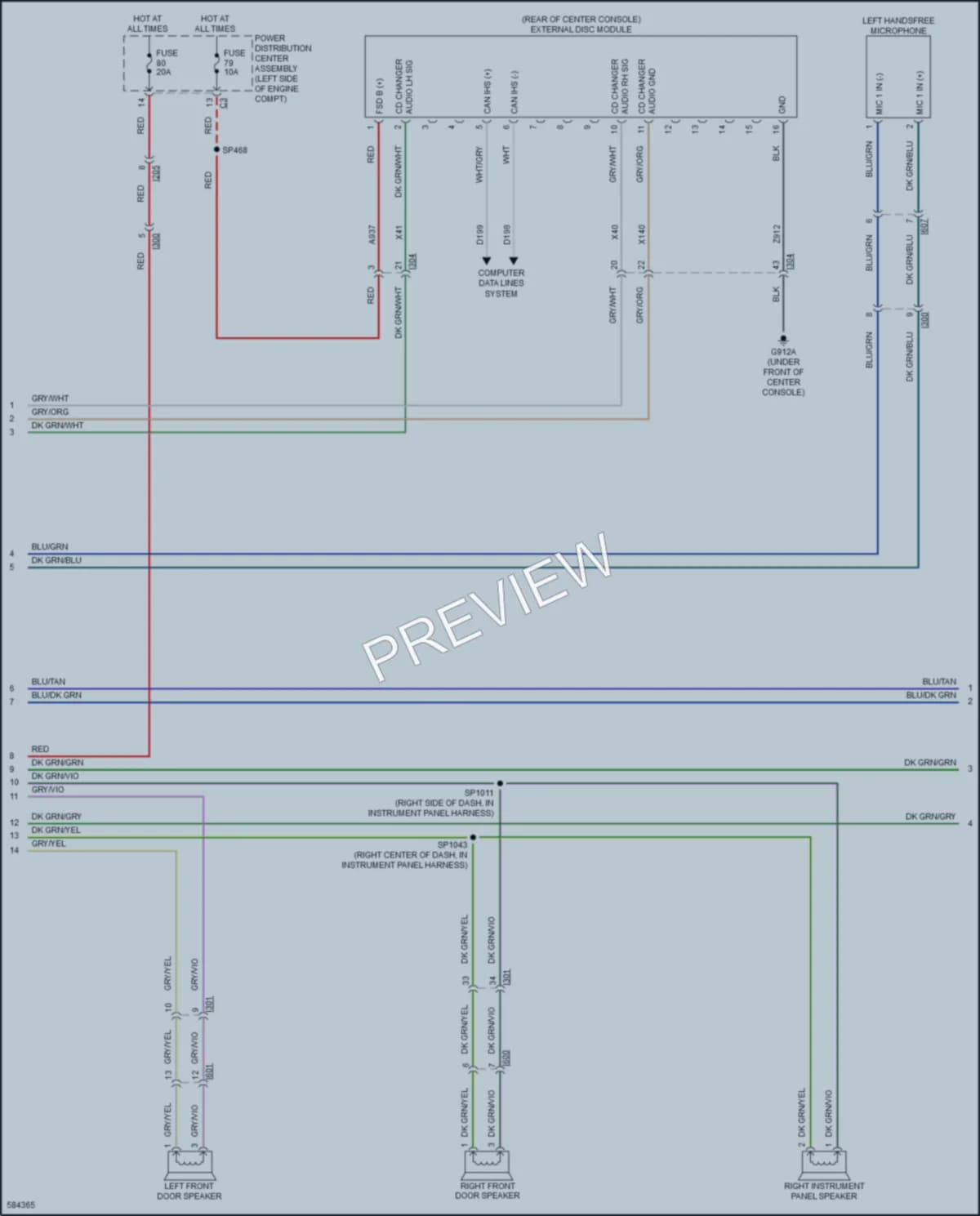 2018 Jeep Cherokee Radio wiring diagram preview