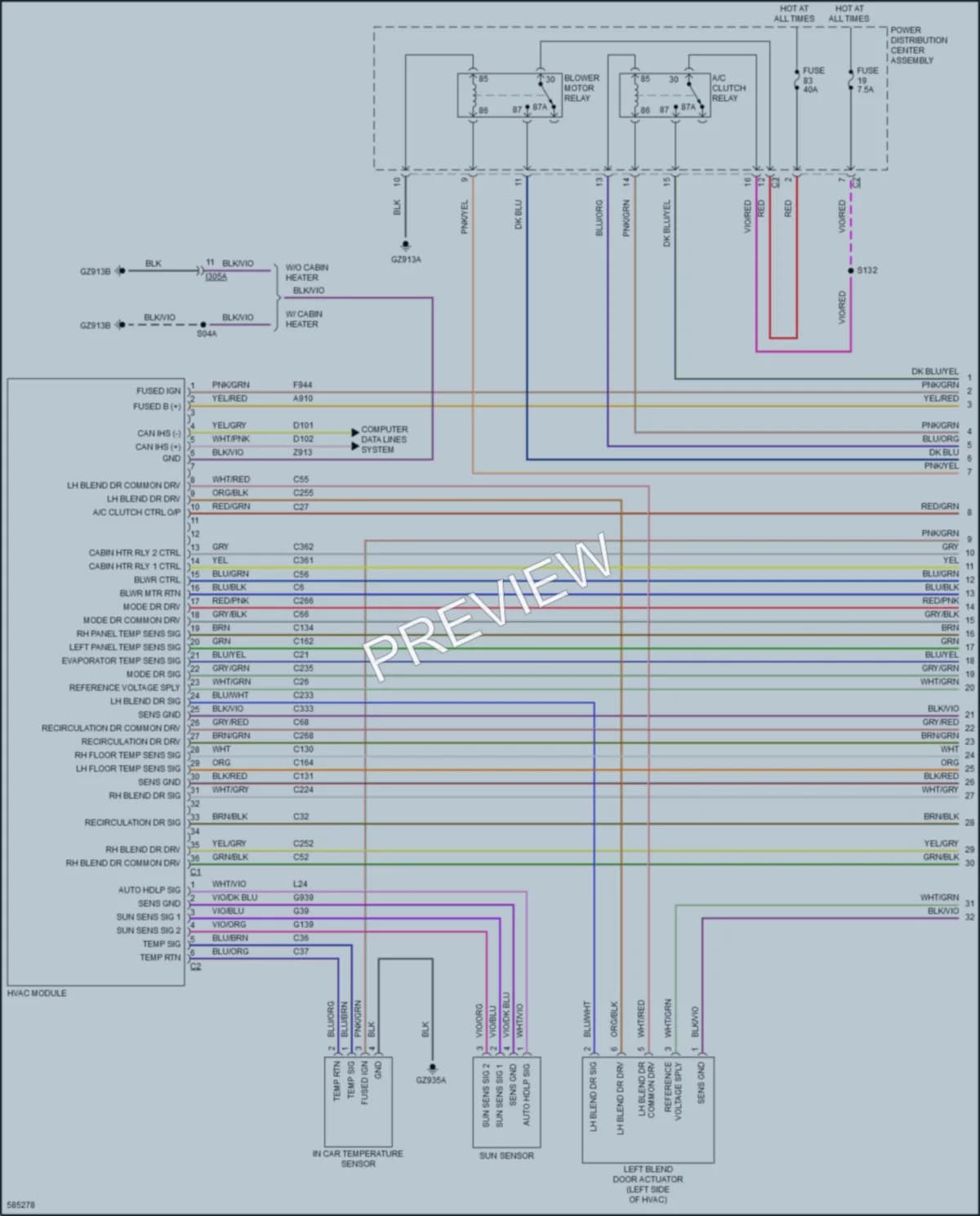 2018 Jeep Compass Air Conditioning wiring diagram preview