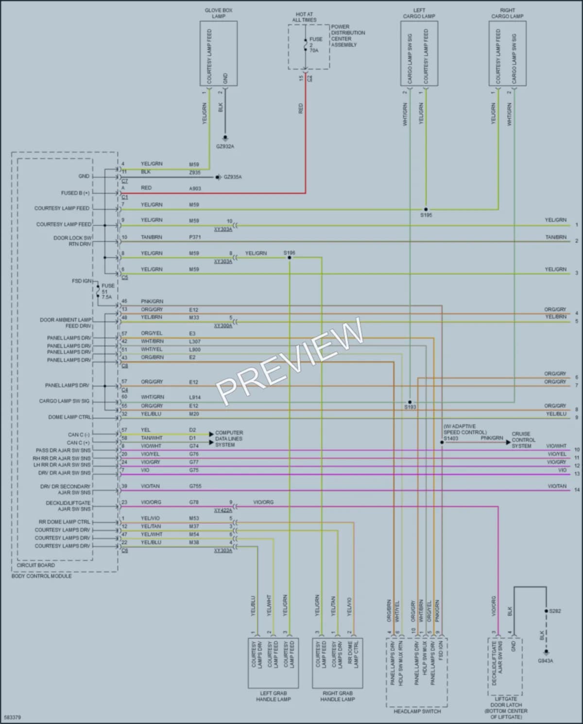 2018 Jeep Compass Interior Lights wiring diagram preview