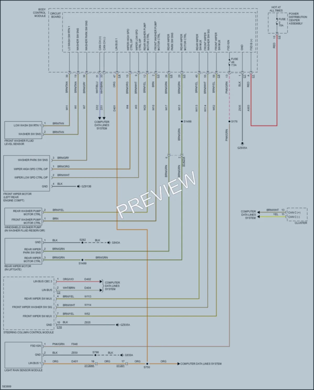 2018 Jeep Compass Wiper Washer wiring diagram preview