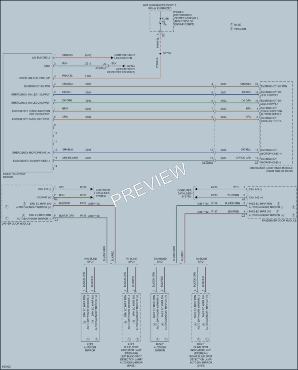 2018 Jeep GrandCherokee Power Mirrors wiring diagram preview