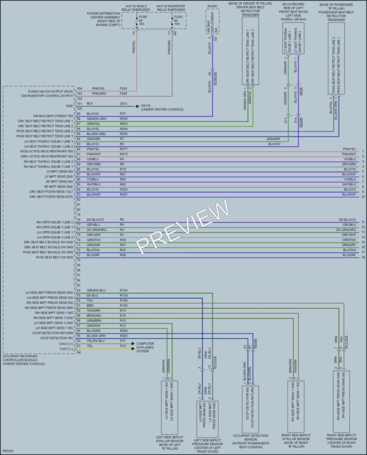 2018 Jeep GrandCherokee Supplemental Restraints wiring diagram preview