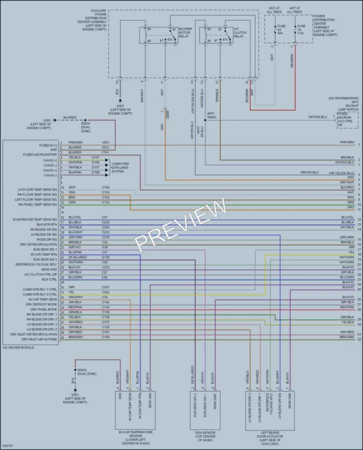 2018 Jeep Renegade Air Conditioning wiring diagram preview