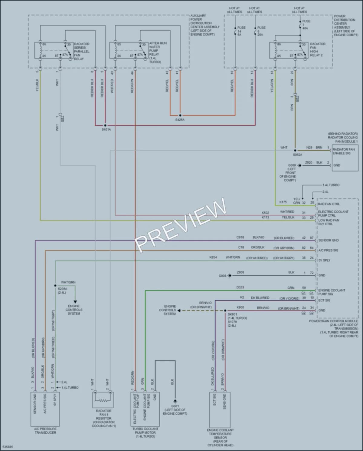 2018 Jeep Renegade Cooling Fan wiring diagram preview