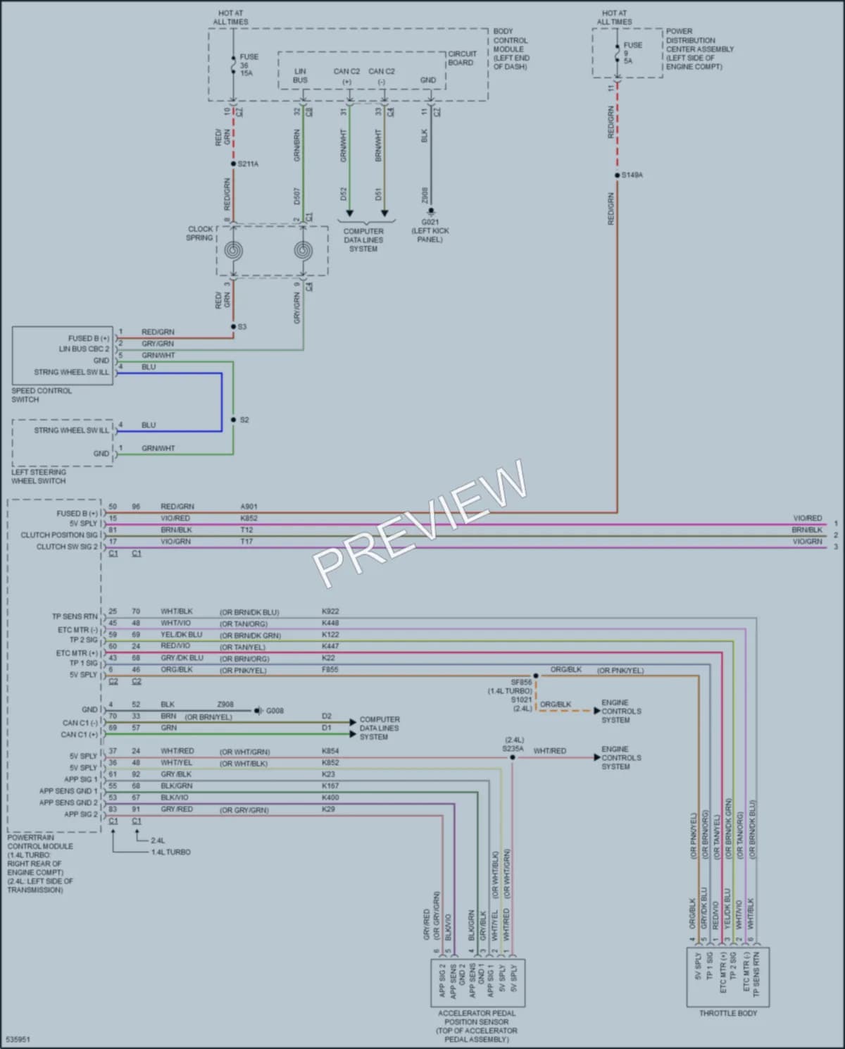 2018 Jeep Renegade Cruise Control wiring diagram preview