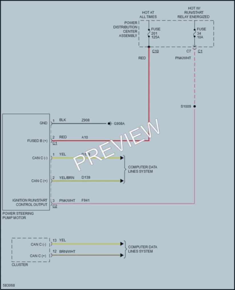 2018 Jeep Wrangler Electronic Power Steering wiring diagram preview