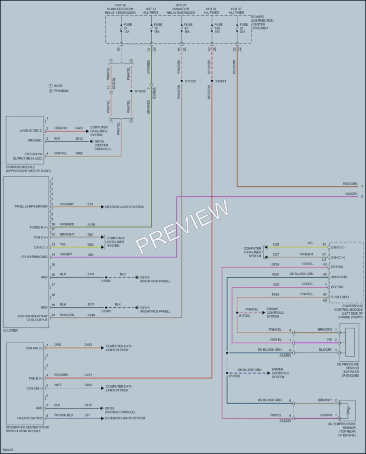 2018 Jeep Wrangler Instrument Cluster wiring diagram preview