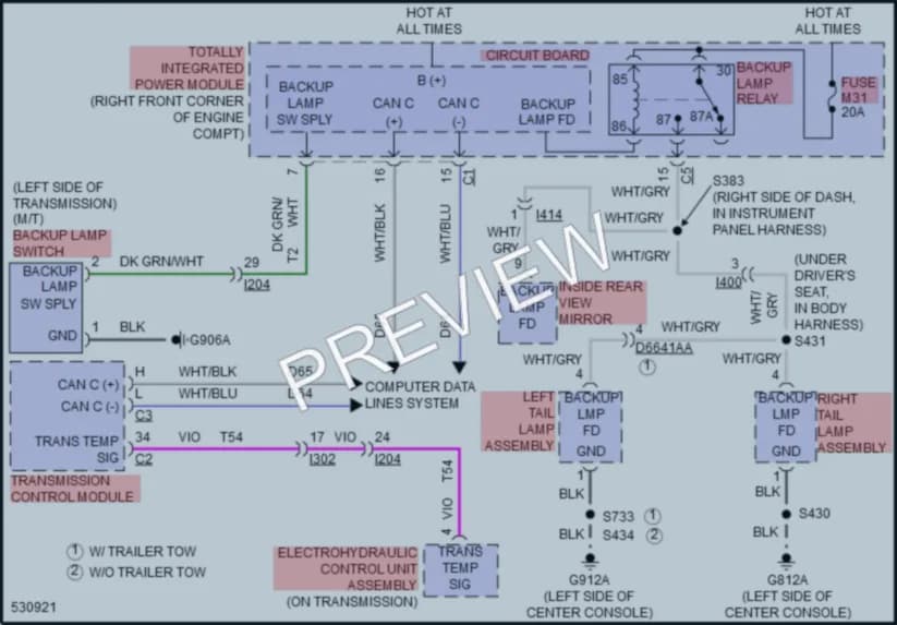 2018 Jeep WranglerJK Exterior Lights wiring diagram preview