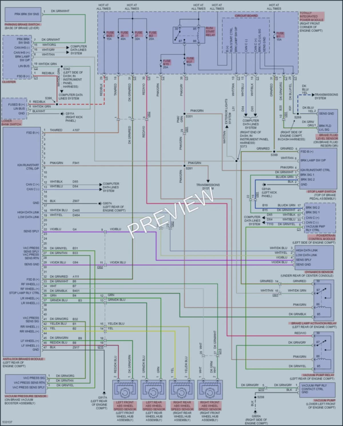 2018 Jeep WranglerJKUnlimited Anti Lock Brakes wiring diagram preview
