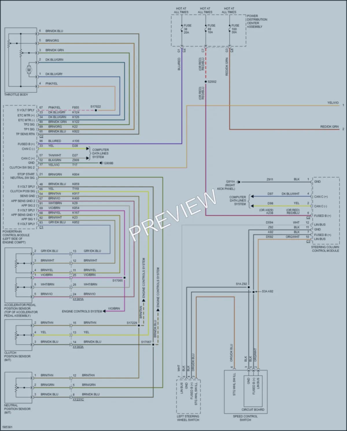 2018 Jeep WranglerUnlimited Cruise Control wiring diagram preview