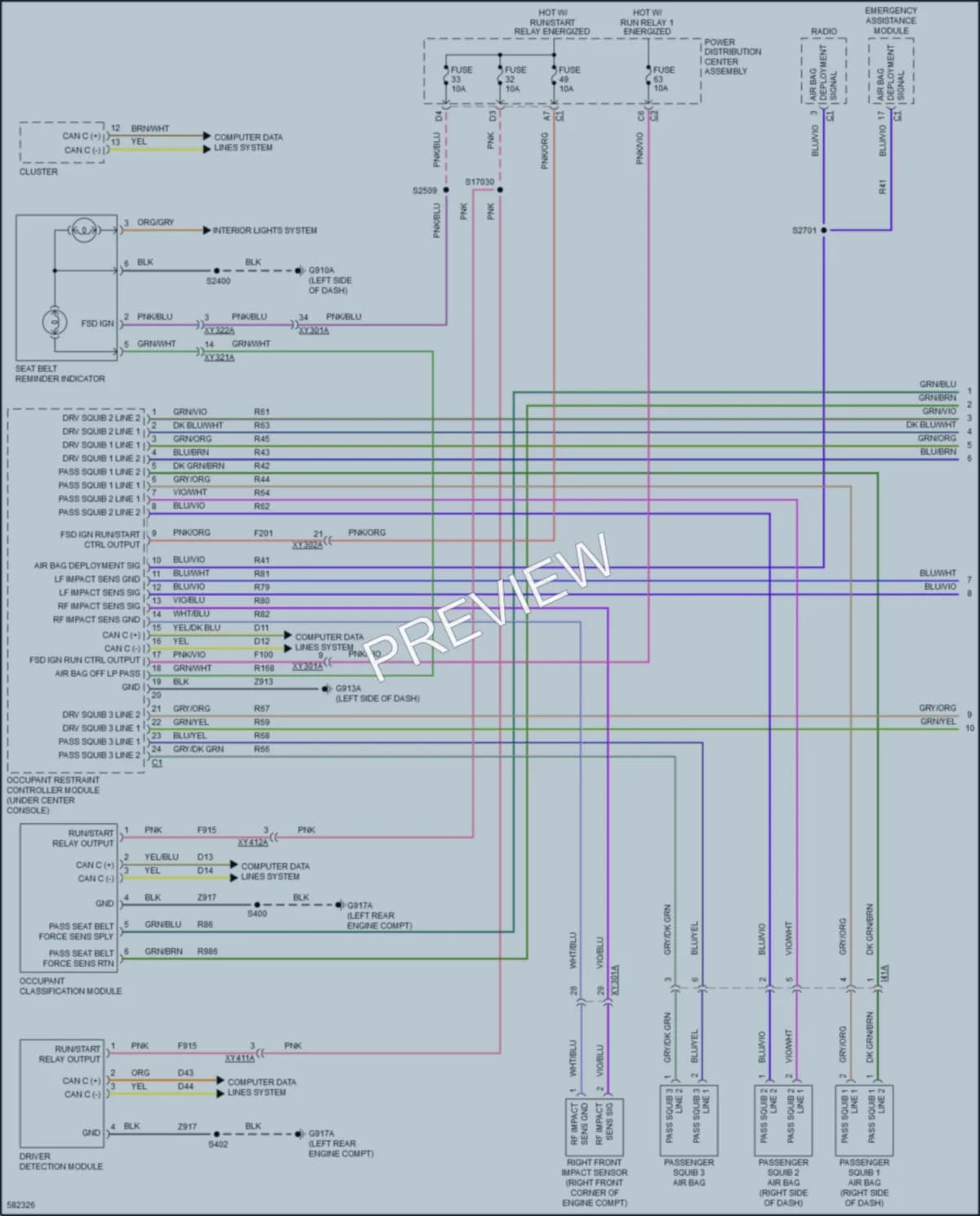 2018 Jeep WranglerUnlimited Supplemental Restraints wiring diagram preview