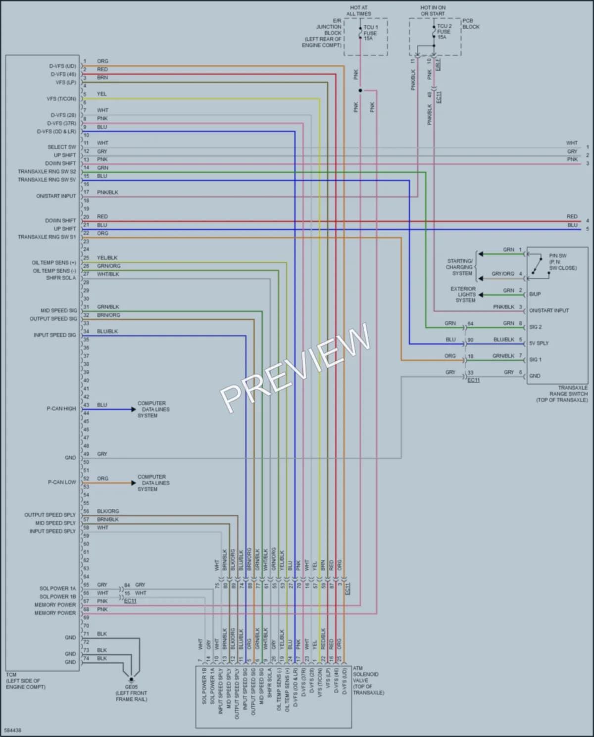 2018 Kia Cadenza Transmission wiring diagram preview