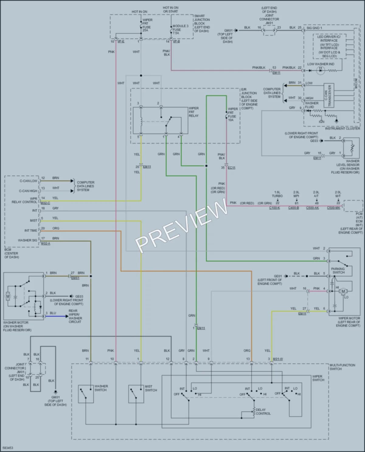 2018 Kia Forte Wiper Washer wiring diagram preview