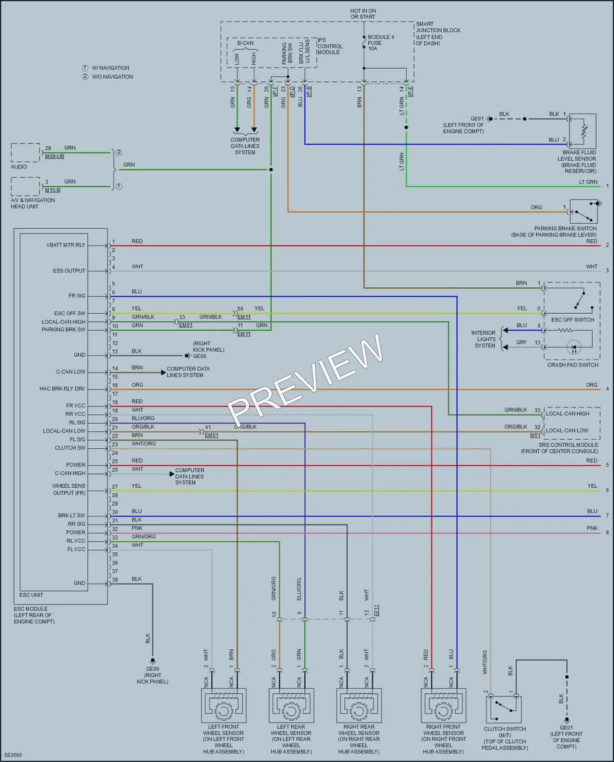 2018 Kia Forte5 Anti Lock Brakes wiring diagram preview