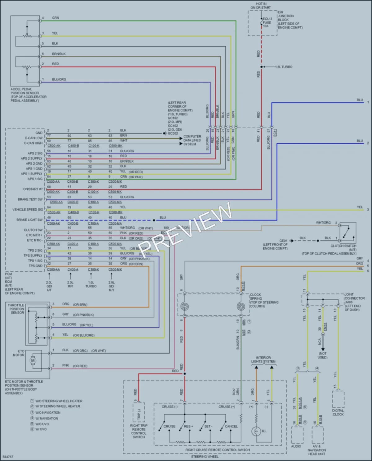 2018 Kia Forte5 Cruise Control wiring diagram preview