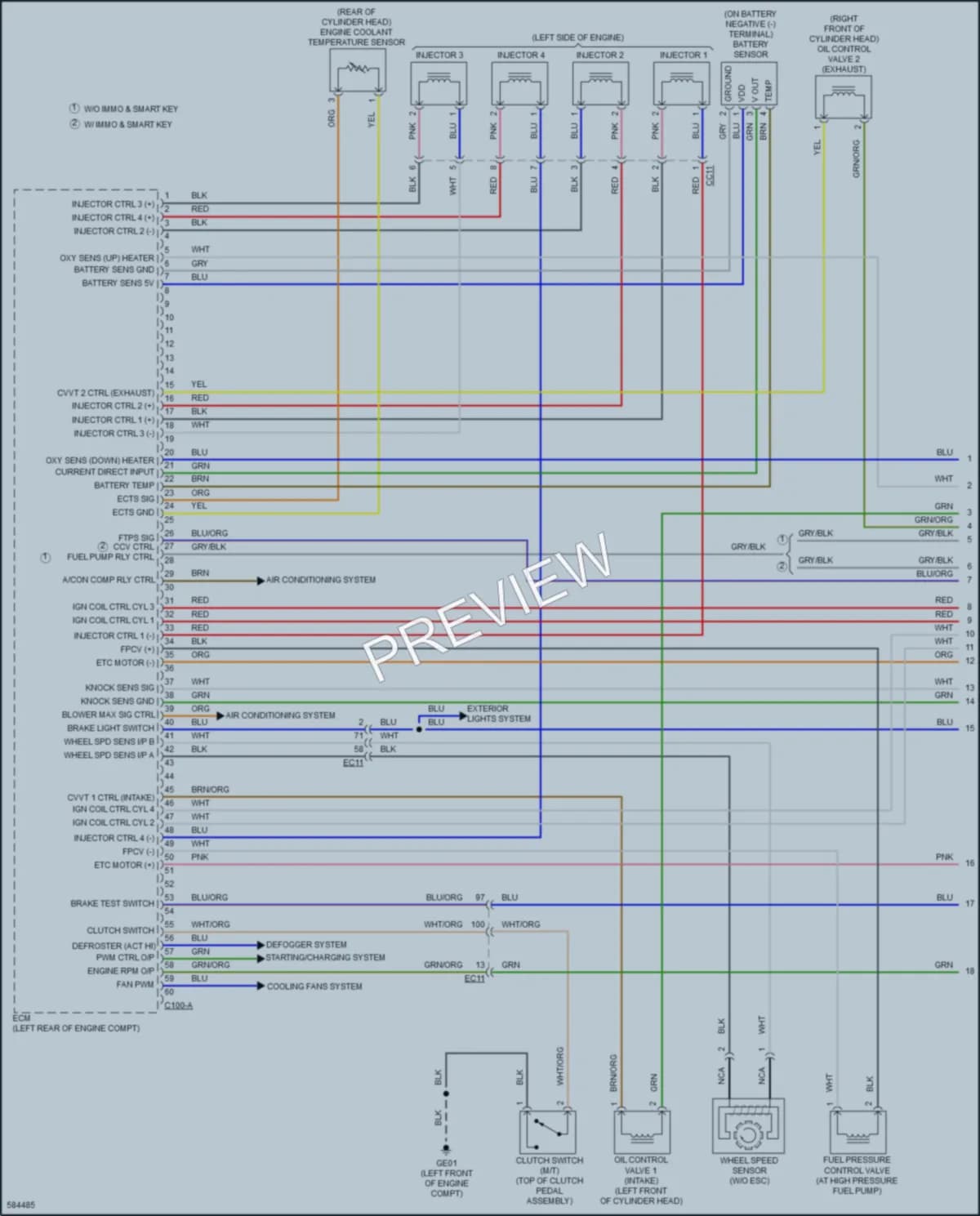 2018 Kia Forte5 Engine Performance wiring diagram preview
