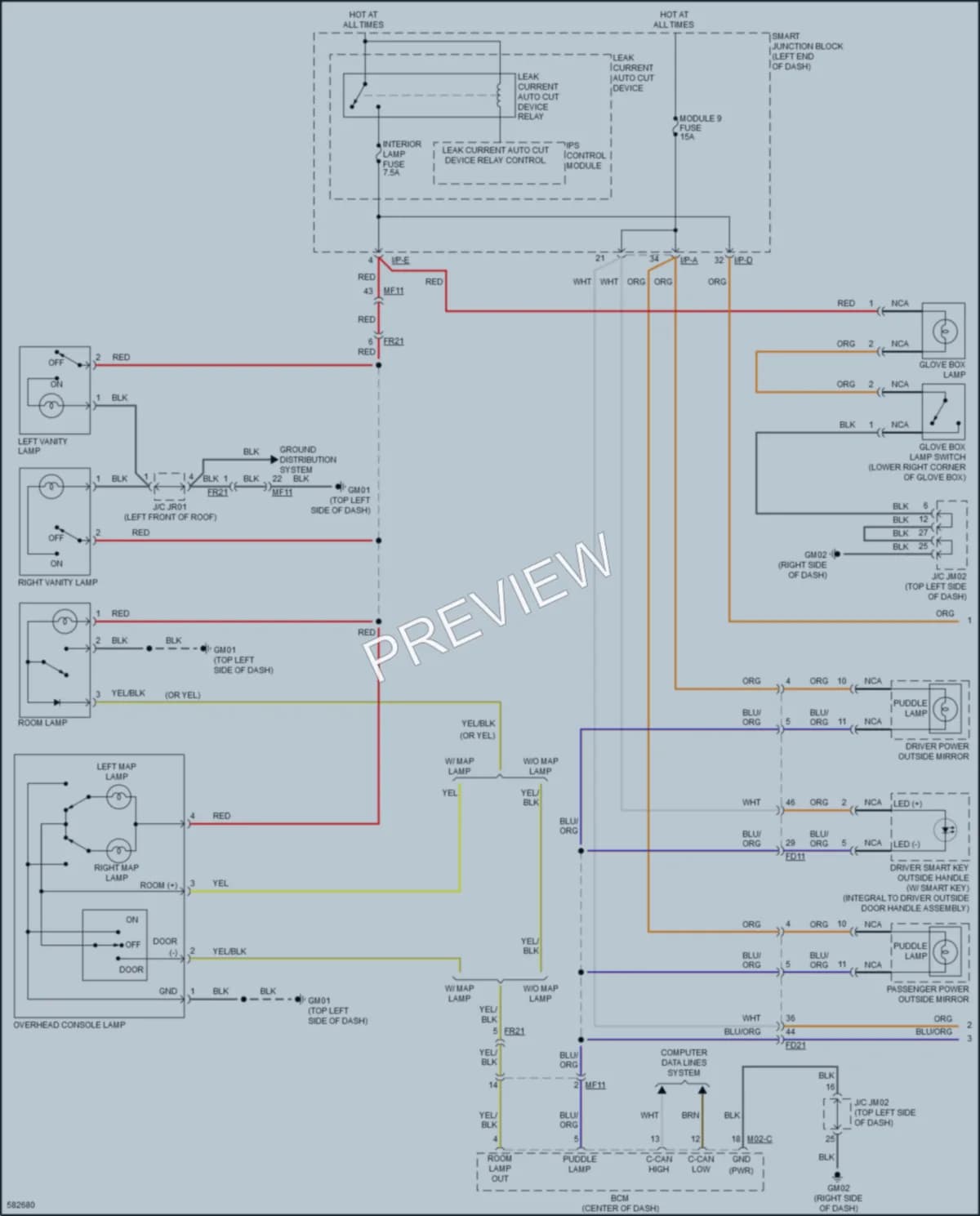 2018 Kia Forte5 Interior Lights wiring diagram preview
