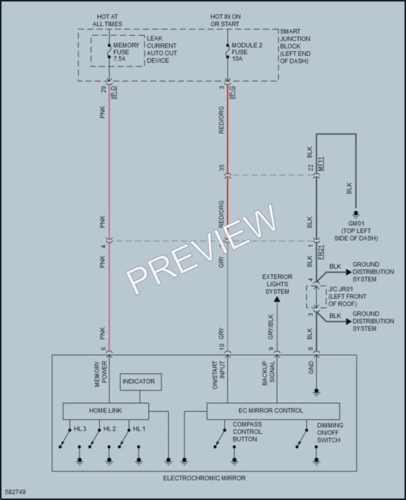 2018 Kia Forte5 Power Mirrors wiring diagram preview