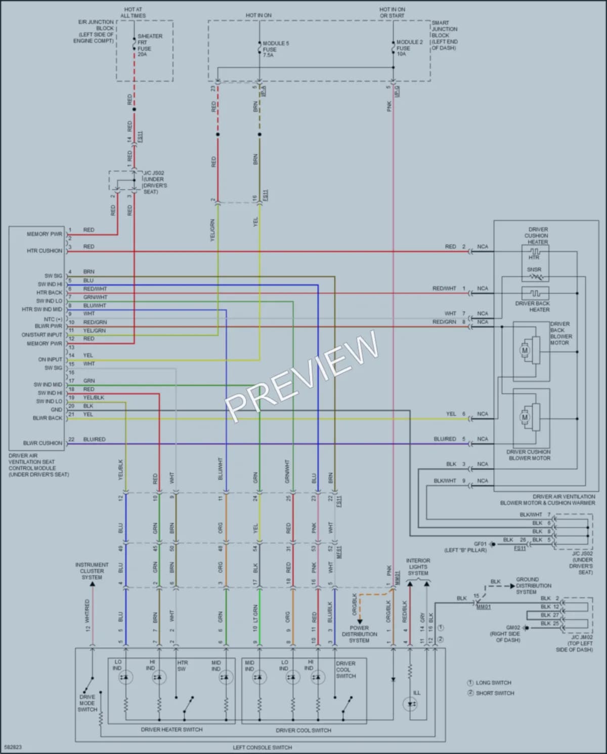 2018 Kia Forte5 Power Seats wiring diagram preview