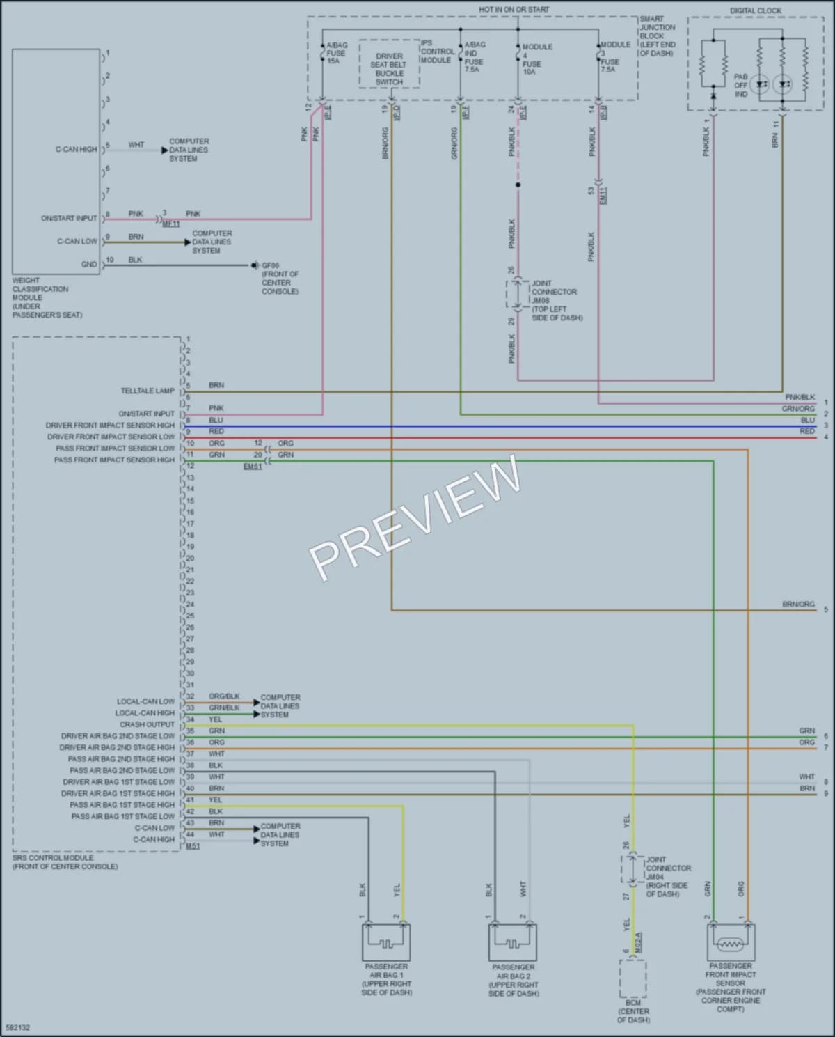 2018 Kia Forte5 Supplemental Restraints wiring diagram preview