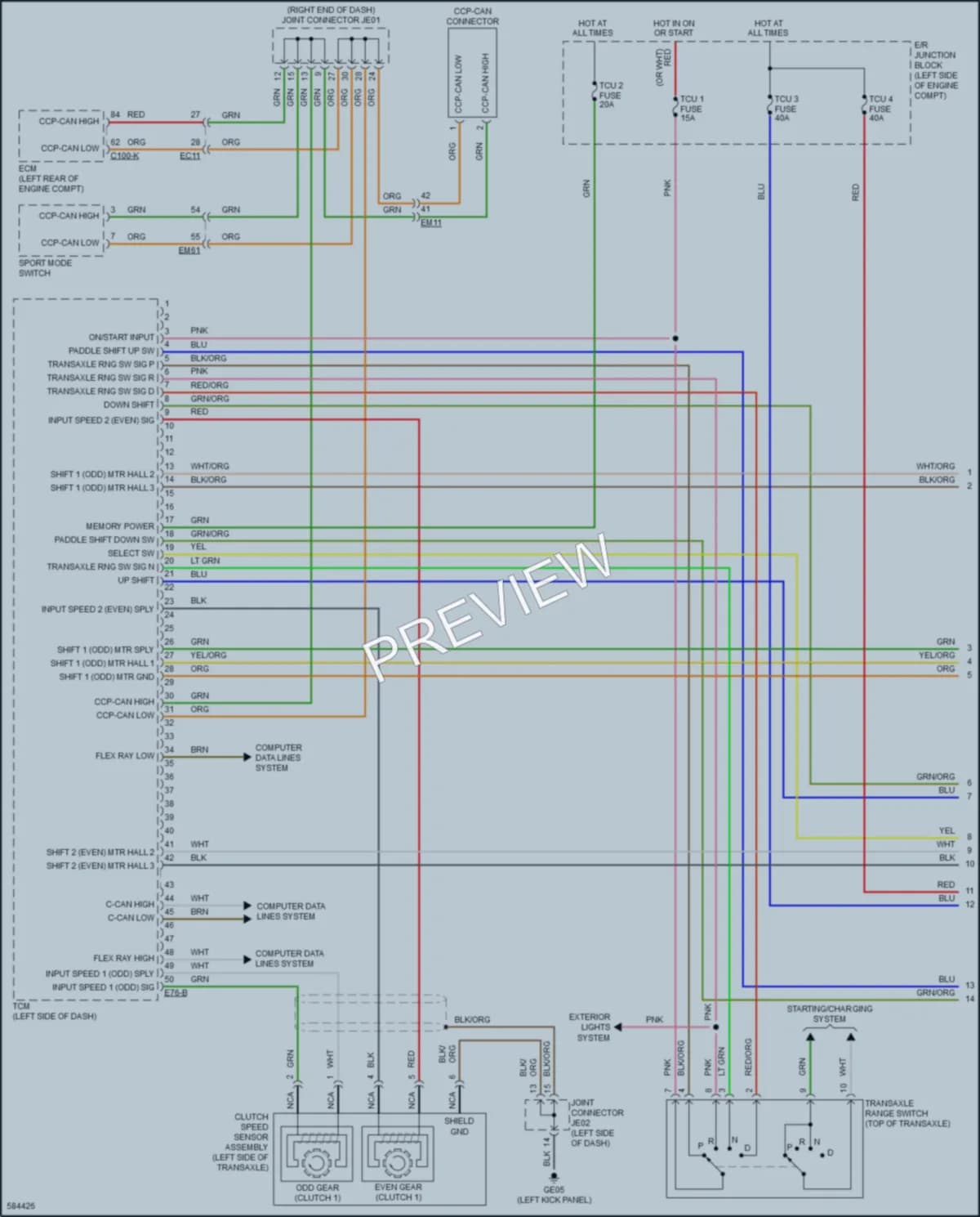 2018 Kia Forte5 Transmission wiring diagram preview