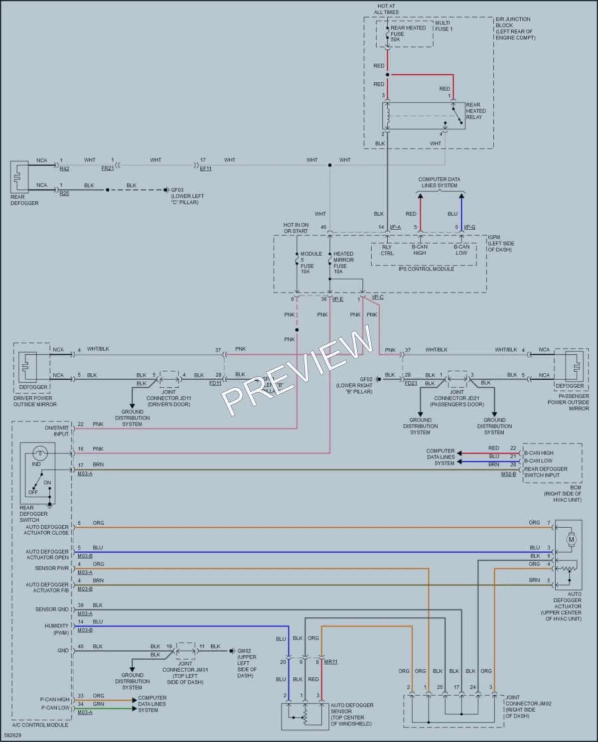 2018 Kia Niro Defoggers wiring diagram preview